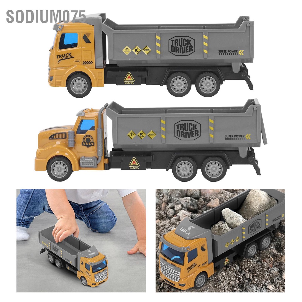 Có thể bán buôn Xe tải kéo lùi 1/48 Quy mô Giáo dục sinh động cầm nắm thoải mái Đồ chơi xe xây dựng ABS cho trên 3 tuổi Sodium075 Hàng giao ngay