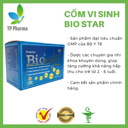 CỐM VI SINH - BIO STAR, Cải thiện khả năng tiêu hóa, hấp thụ tốt, Bé tăng cân tăng chiều cao mau lớn ( >3 Tháng tuổi)