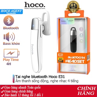 Tai nghe nhét tai bluetooth Hoco E31 nghe hay, hỗ trợ không dây, nghe nhạc 4 tiếng - Chính hãng