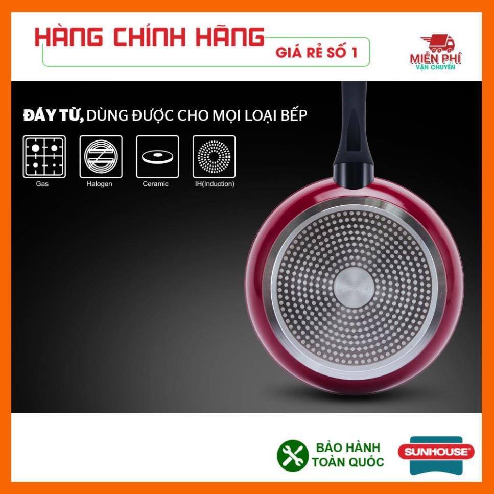 CHẢO ĐÁ HOA CƯƠNG ĐÁY TỪ SUNHOUSE 24CM, 28CM, 30CM [SFP24B, SFP26B, SFP28B], CHẢO CHỐNG DÍNH SUNHOUSE.