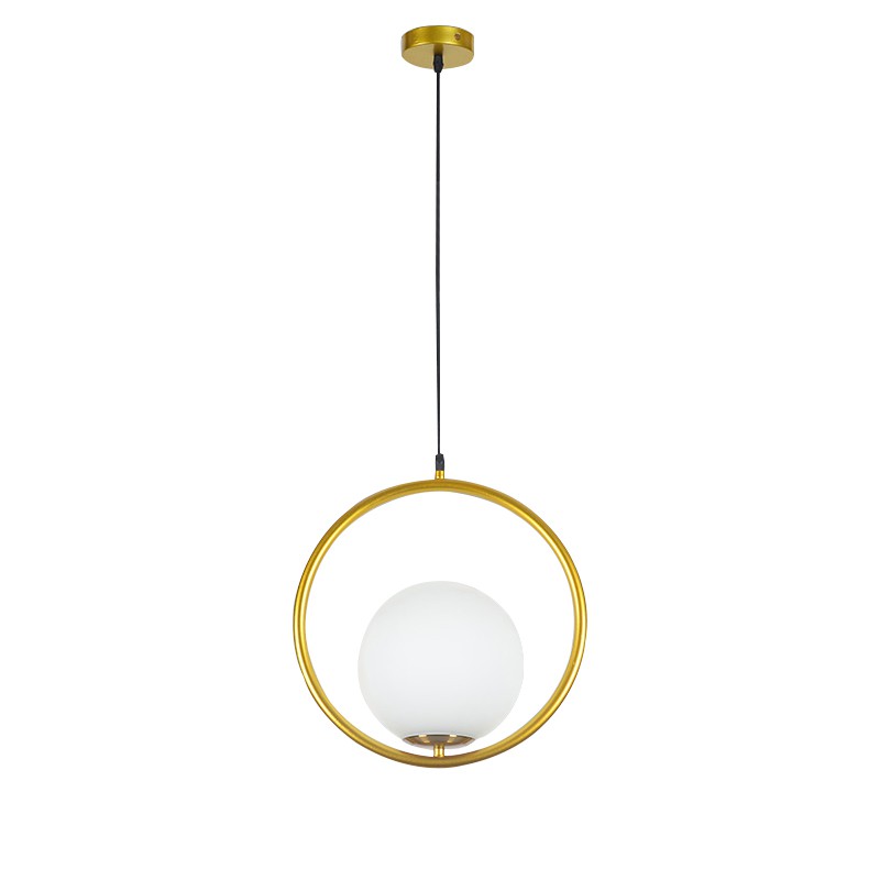 Bộ 3 thả vòng tròn MONSK YUMI hiện đại loại to D20cm kèm bóng LED chuyên dụng - Trang trí bàn ăn, phòng khách, phòng ngủ