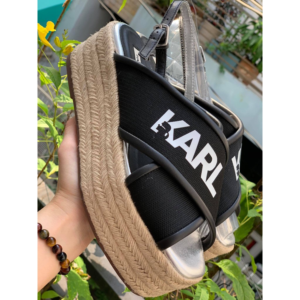GIÀY SANDAL KARL LAGERFELD KAMINI PLATFORM SLING KL80305091 SIZE 39