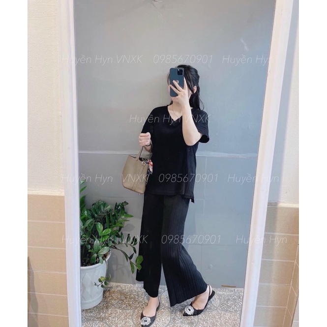 Set bộ len ly tay quần suông mặc đc bầu bí bigsize
