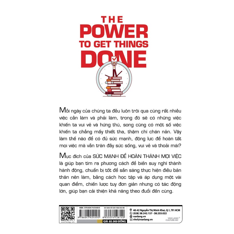 Sách Sức mạnh để hoàn thành mọi việc - VLG