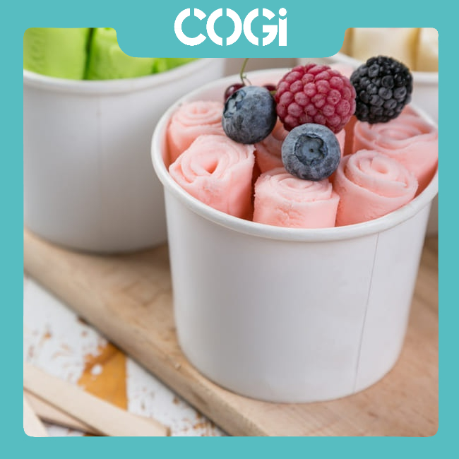 5 tô giấy 300ml, 360ml, 500ml, 650ml, 750ml, 950ml kèm nắp dùng 1 lần chính hãng cogi