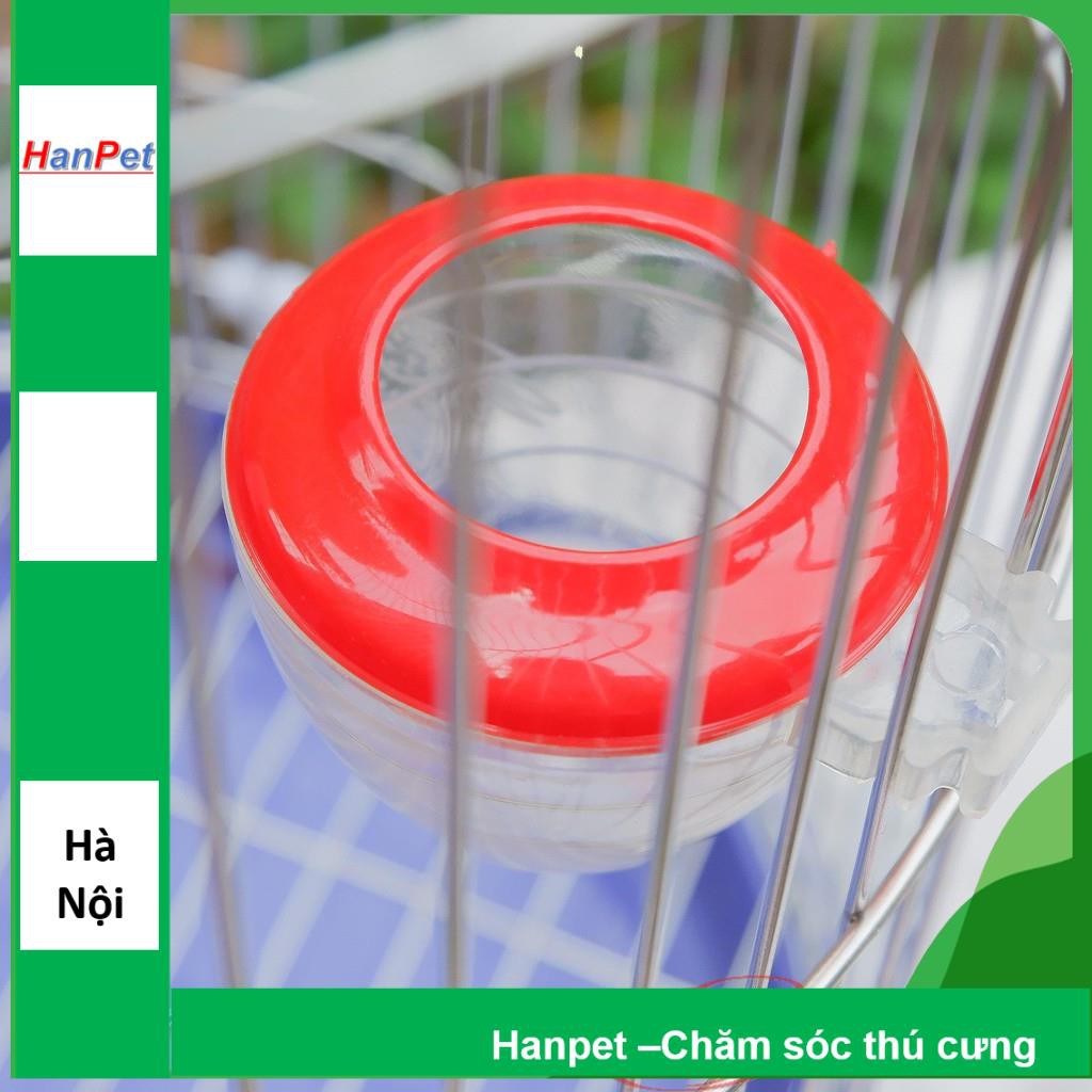 HN-Bộ máng ăn + uống cho chim (Bộ tròn) dạng treo chuồng lồng - máng ăn uống chim cảnh, gà tre, gà đá,nhím, c