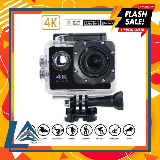 (Thiếu Khách). Camera Hành Động Kết Nối Wifi Kogan 4K - Có Kết Nối Wifi | BigBuy360 - bigbuy360.vn