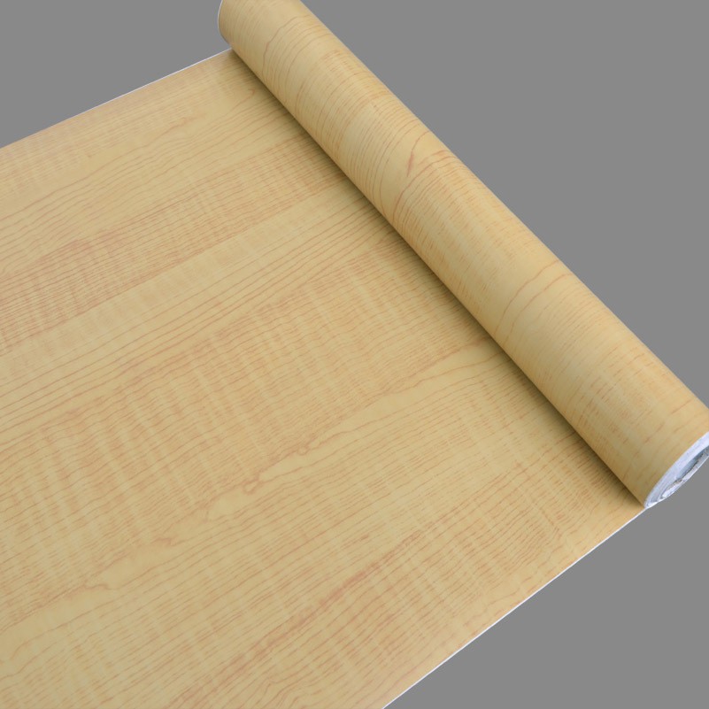 Cuộn 5M dán tường VÁN VÀNG KHÔNG SỌC khổ rộng 45cm