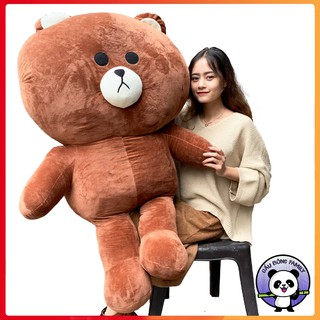(Ảnh Thật 100%) Gấu bông Brown 1M5 khổ vải - cao 1M3 Rẻ Vô