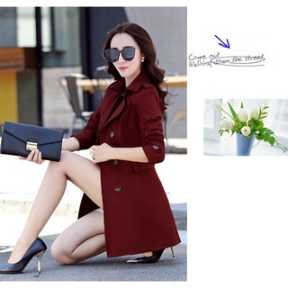 Áo khoác nữ kaki form dài