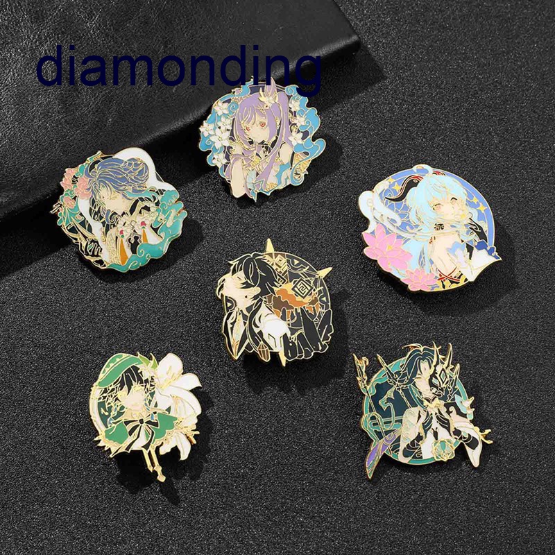 Huy Hiệu Kim Loại Hình Anime Genshin Impact Ganyu Xiao Venti Keqing
