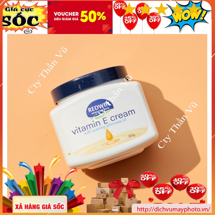 Kem dưỡng Vitamin E Cream 300g Dưỡng Ẩm, Làm Mềm Mịn, Phục Hồi Và Ngăn Ngừa Lão Hóa Da