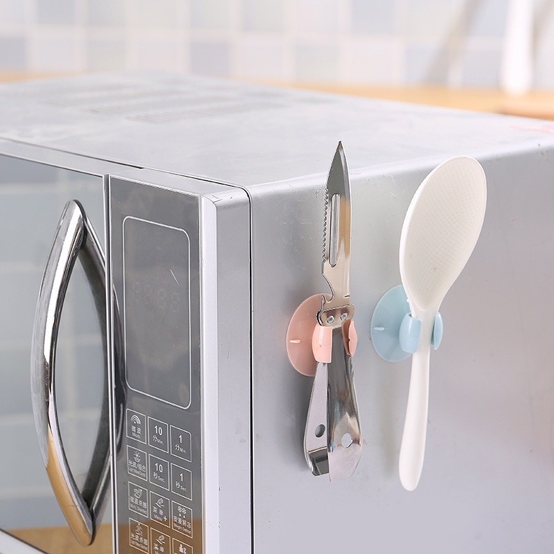 Giá đỡ muỗng xới cơm có giác hút không để lại dấu vết tiện dụng cho nhà bếp