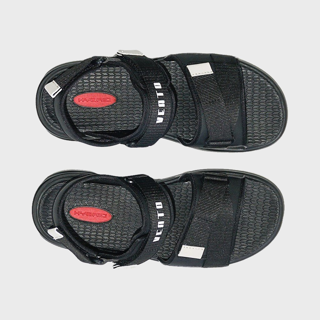 [Mua Kèm Áo Thun 0Đ] Giày Sandal Vento Nam Nữ - NB57BB Đen Đế Đen