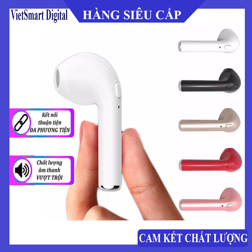 [Xả Kho] Tai Nghe Bluetooth, Tai Nghe Không Dây Mini i7s Nhét Tai 1 Bên
