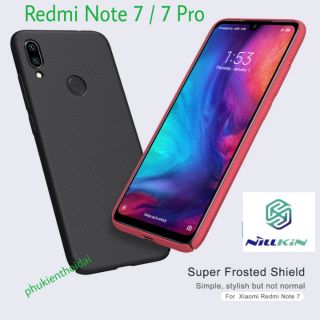 Ốp lưng Nillkin cho Xiaomi Redmi Note 7 / 7 Pro cao cấp chống mồi hôi vân tay siêu bền ( tặng giá đỡ điện thoại )