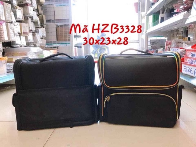 Cốp  chất liệu vải bố nhà binh, dành cho Thợ chuyên nghiệp ngành Nail, Phun Xăm, Mi Nối và Make Up mã HZB 3328