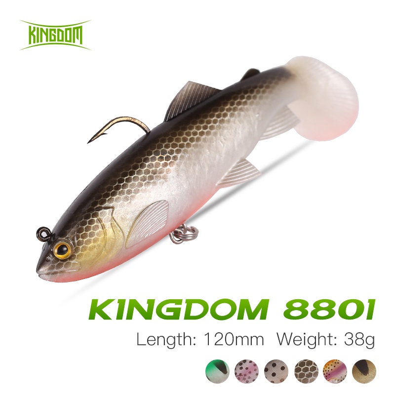 Mồi câu cá giả KINGDOM mềm 120mm 38g