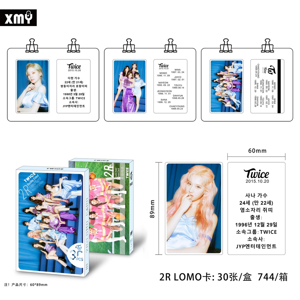 [MUA1 TẶNG1] 20 mẫu lomo card 30 ảnh Twice siêu nét 1080 HD