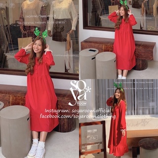 Đầm babydoll dáng dài phối ren - Đậu Trắng Dress