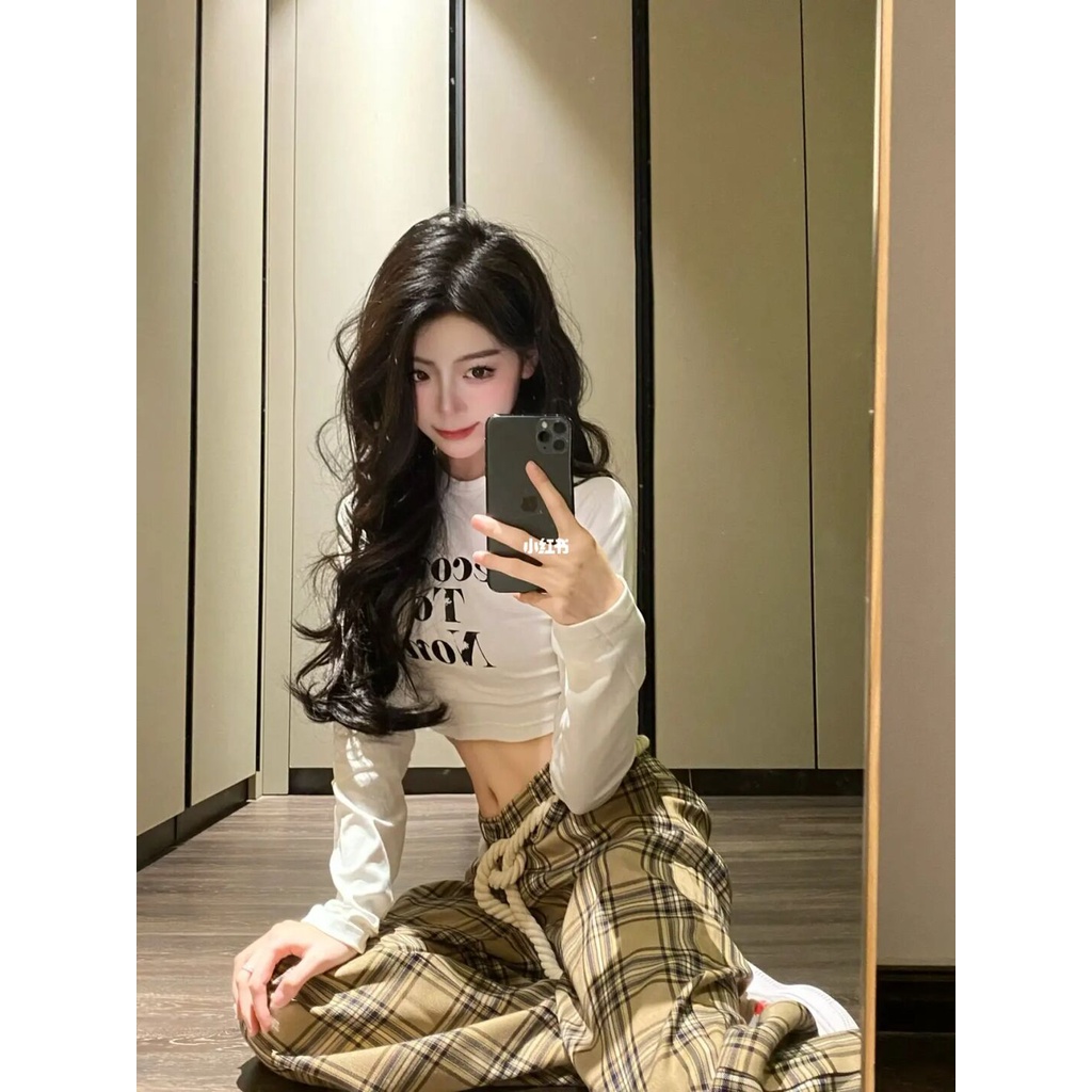 Áo Croptop Tay Dài In Họa Tiết Phong Cách retro Quyến Rũ Cho Nữ