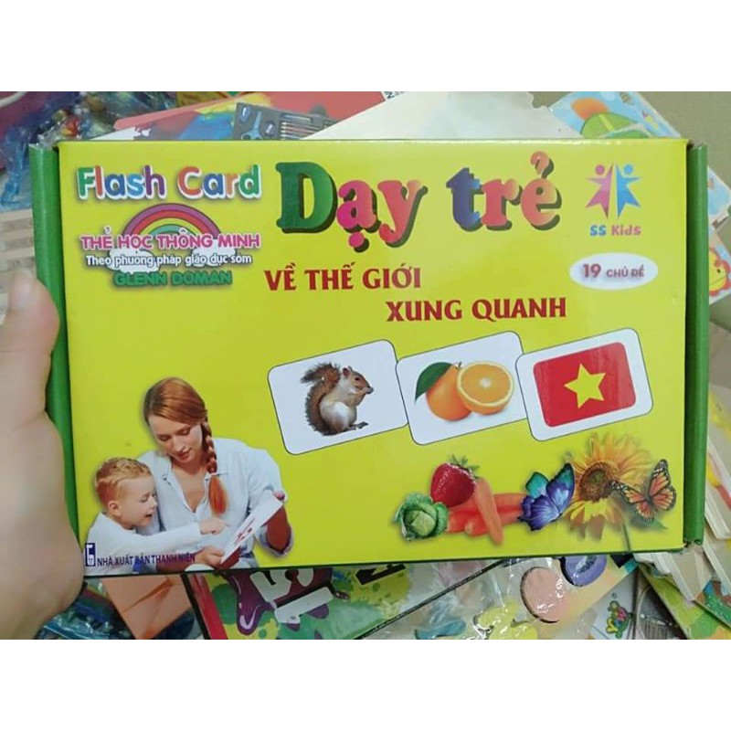 Bộ Thẻ Thông Minh Flashcard Dạy trẻ về thế giới xung quanh  song ngữ Việt Anh Glenn  Doman từ 0-6 tuổi