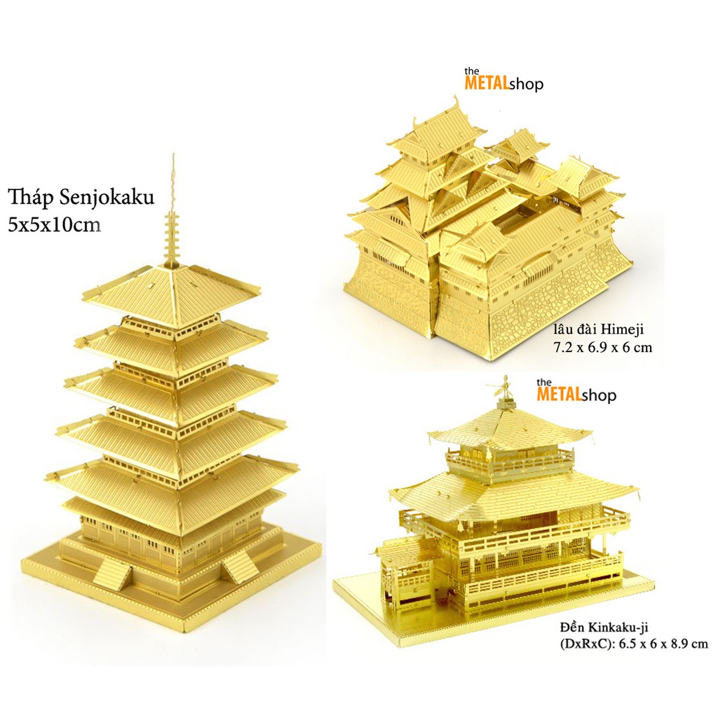 Mô Hình Lắp Ghép Kim Loại 3d Kiến Trúc truyền thống nhật bản