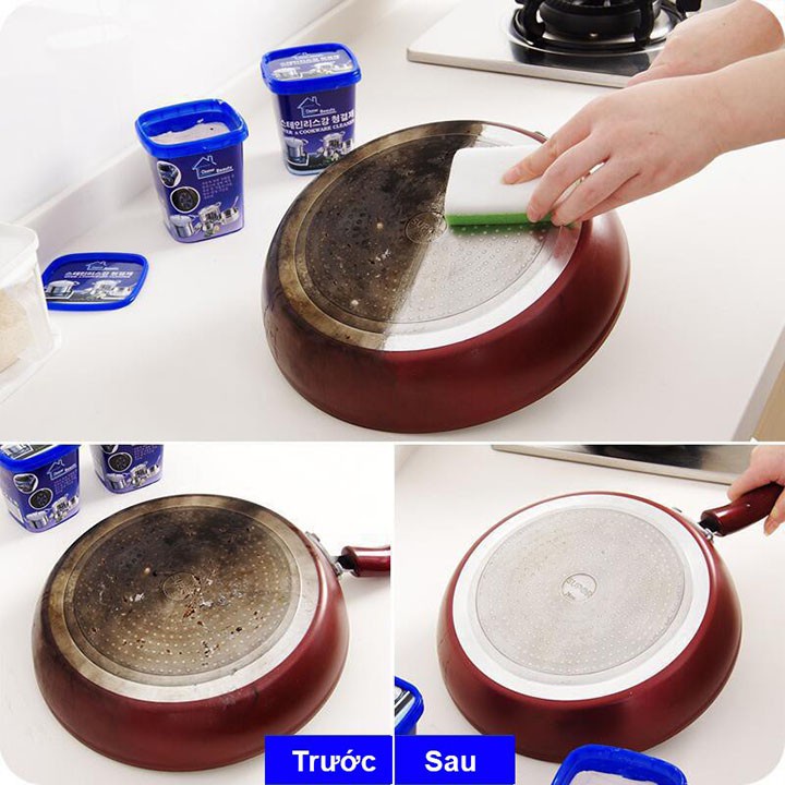Bột tẩy xoong nồi - kem tẩy bếp Hàn Quốc - Tẩy trắng nồi, chảo, sàn nhà tắm, bếp Nhập khẩu