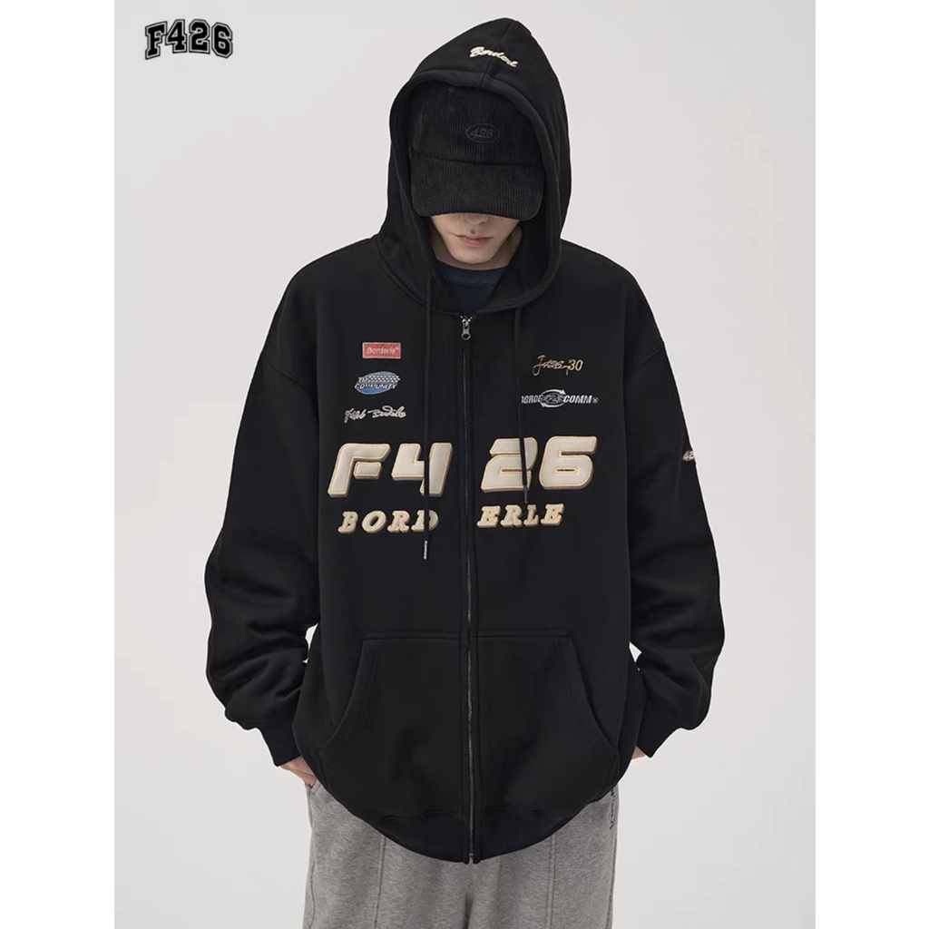 Áo Khoác Nỉ Bông In Nổi BORD F426 Form rộng Unisex Cao Cấp Zozo