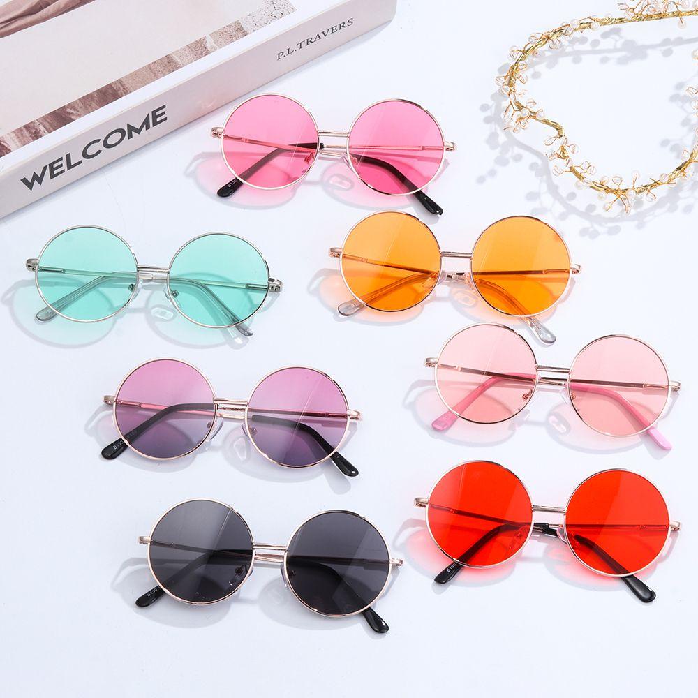 Kính Mát Gọng Tròn Chống Tia UV 400 Bằng Kim Loại Phong Cách Anh Quốc Thời Trang 2020 Dành Cho Bé