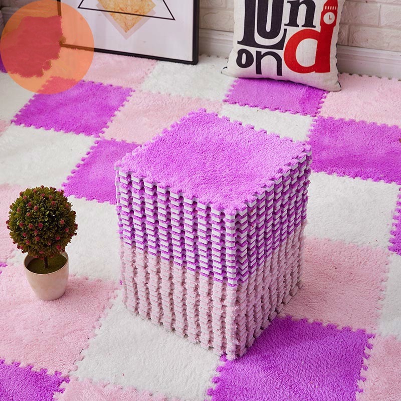 1 Thảm Lót Sàn Bằng Xốp EVA Nhung Mềm Ghép Hình Đồ Chơi DIY Cho Bé Kích Thước 30x30CM