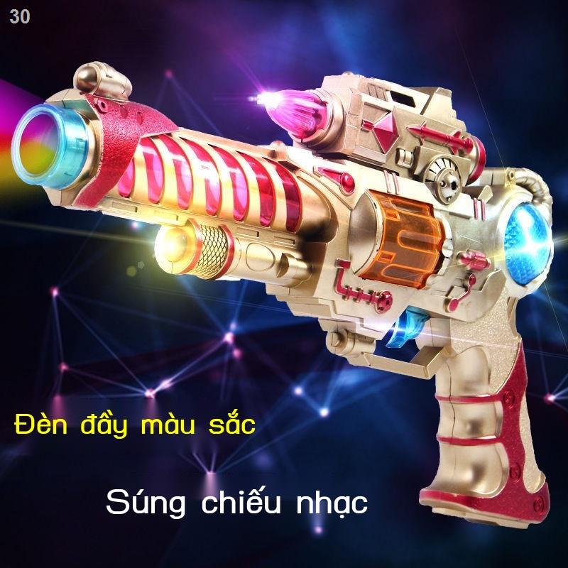 Đồ chơi trẻ em mô hình súng chiếu điện có âm thanh và nhạc ánh sáng bé trai 2-3-6 tuổi quà tặng cho