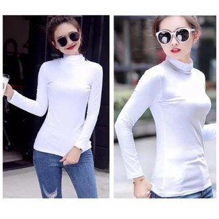 Áo giữ nhiệt nữ dài tay cổ cao co giãn  nhiều màu