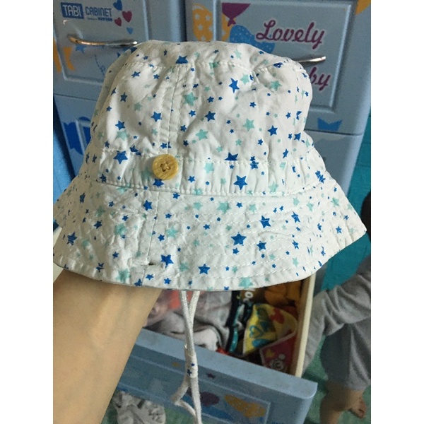 Mũ cotton Hàn siêu mềm mát cho bé 6-10kg đội 2 kiểu