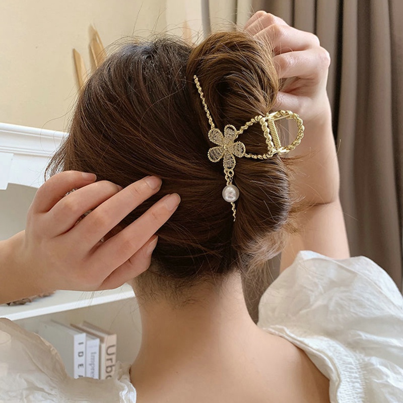 Kẹp Tóc Kim Loại Hình Hoa Đơn Giản Thời Trang Cho Nữ