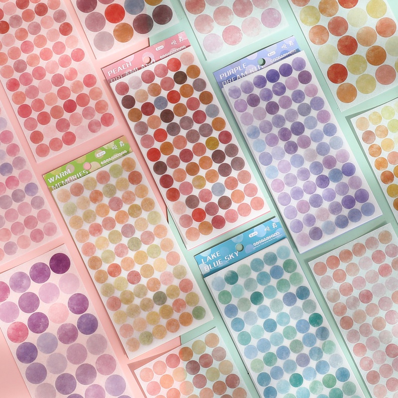 Bộ 6 Tấm Sticker Dán Trang Trí Nhiều Màu Sắc