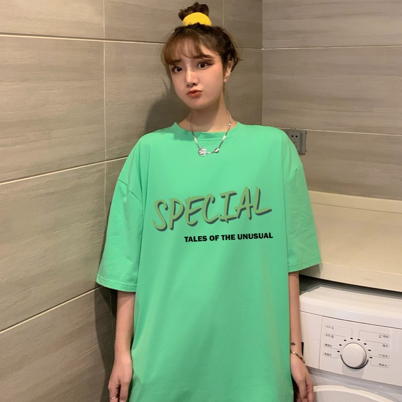 Áo thun nam nữ unisex tay lỡ phông form rộng teen cổ tròn oversize cotton SPECIAL giá rẻ màu đen trắng tee pull freesize