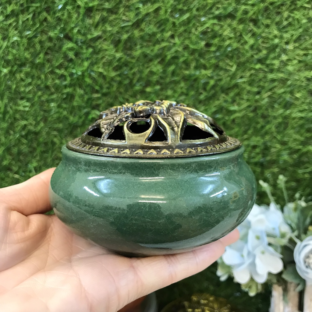 Nụ trầm hương cao cấp hương gỗ ngọc am không hóa chất, kèm lư xông trầm