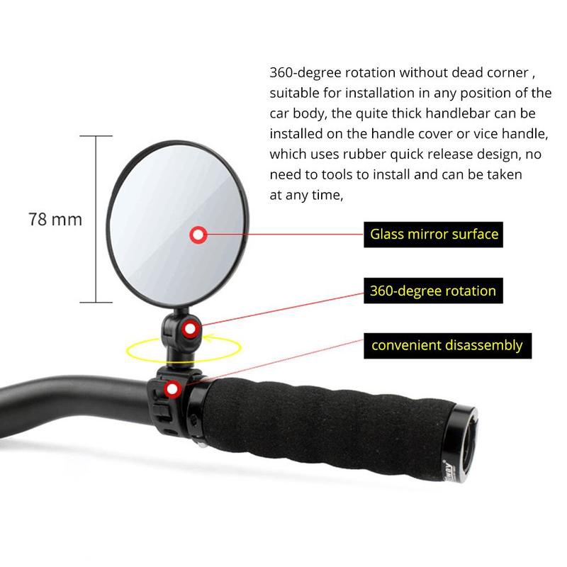Kính Chiếu Hậu Xoay 360 Độ Bằng Silicon Phù Hợp Cho Xe Đạp Leo Núi