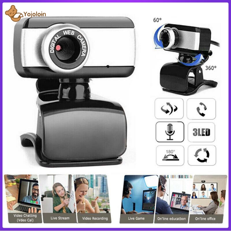 Webcam thông minh HD cổng USB 2.0 có micro ghi âm Video cho máy tính