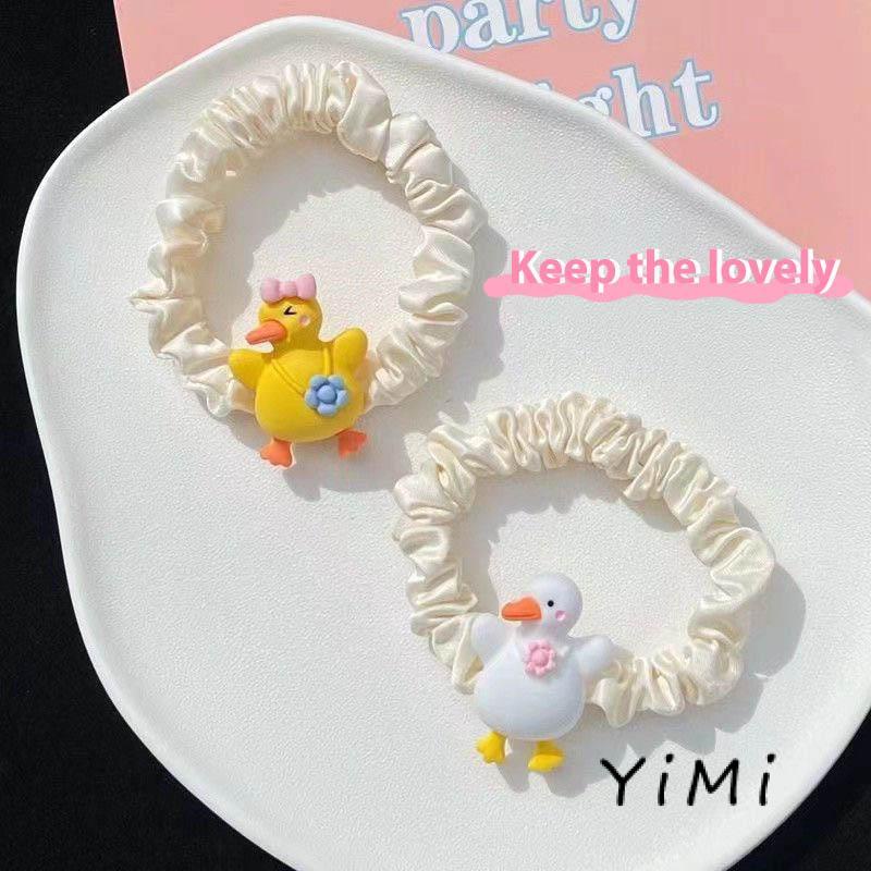 Dây Cột Tóc Bb Hình Chú Vịt Vàng Dễ Thương Xinh Xắn Cho Bé Gái