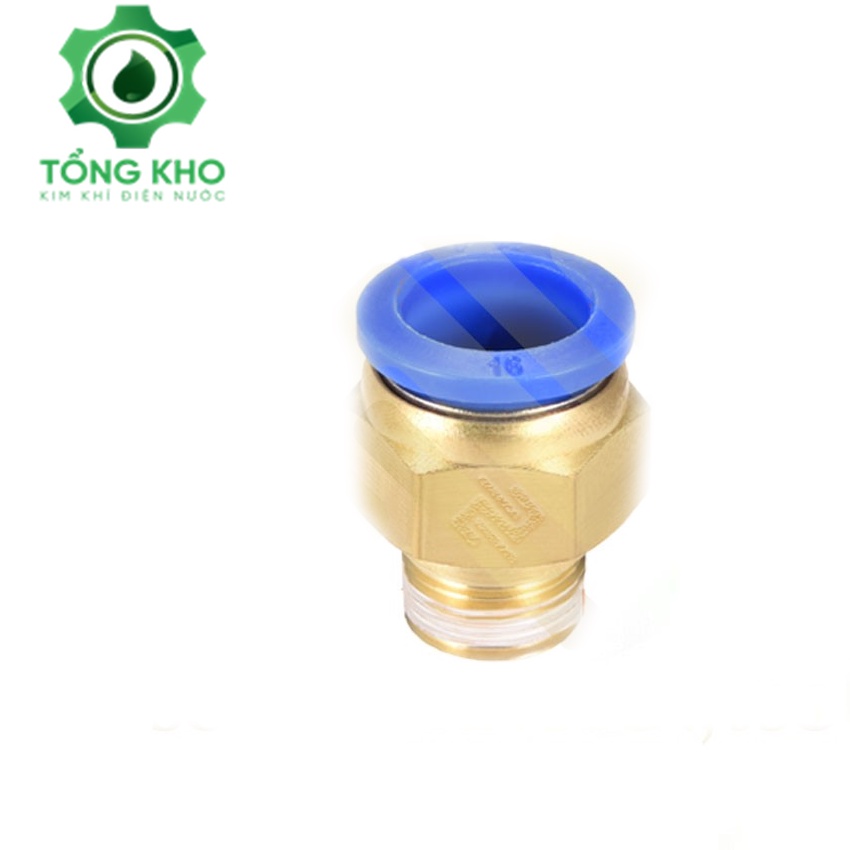 Ren ngoài nối nhanh một đầu cắm nối ống mềm nhựa PU hơi khí nước phun sương nối thẳng RN - Tổng kho kim khí điện nước