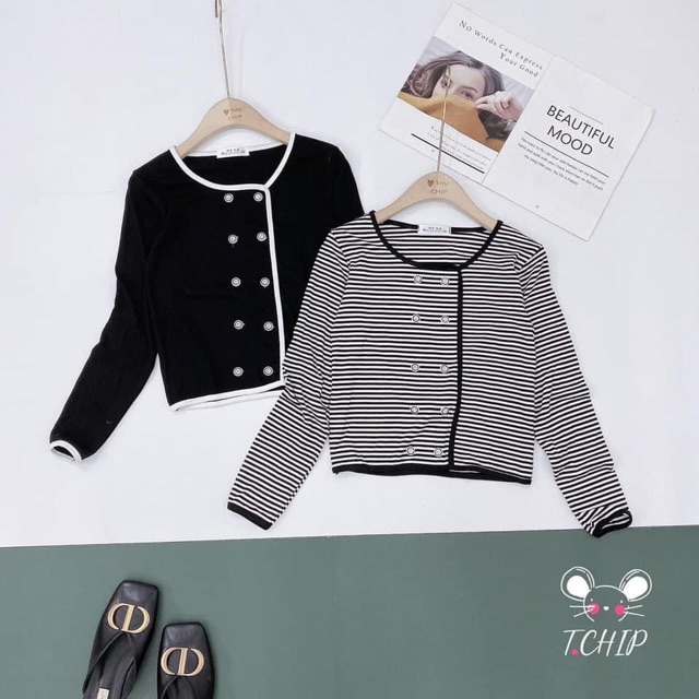 ÁO BOZIP NỮ DÀI TAY 2 HÀNG KHUY