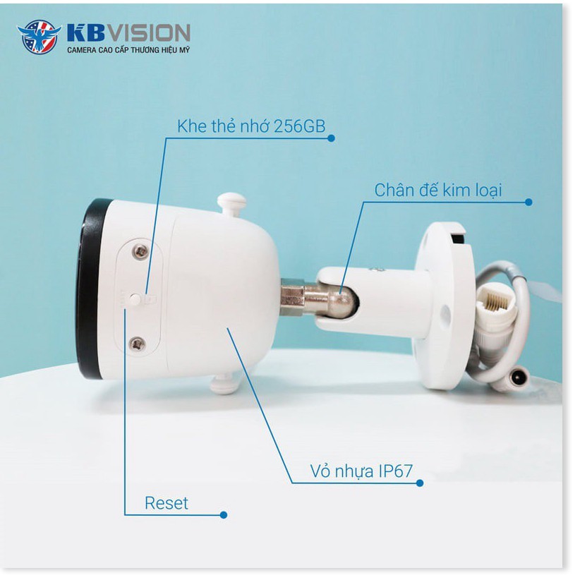 Camera Wifi KBONE KN-B21F / KN-B21/imou-b21F HD 1080 - Camera Ngoài trời, Ăng ten kép, có màu ban đêm