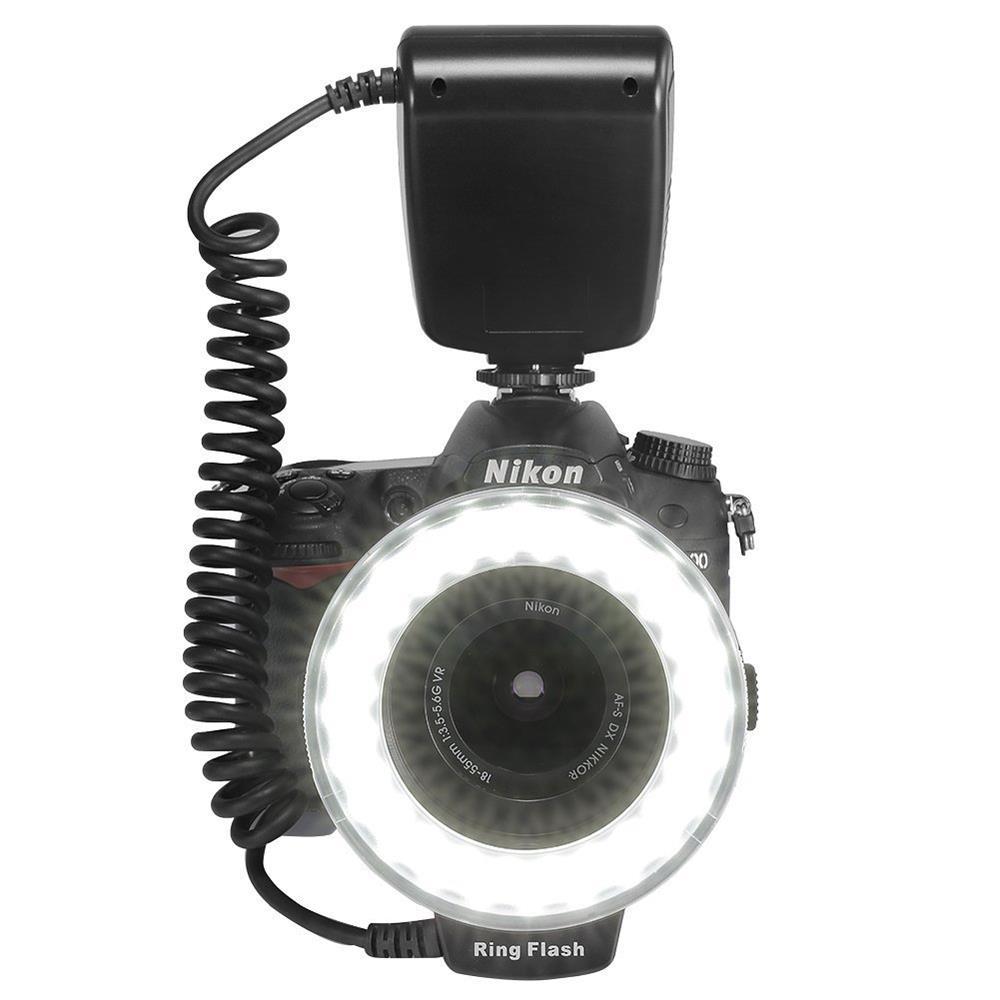 Vòng Đèn Flash Máy Ảnh Puluz Rf-550D 48 Macro Với 8 Đầu Nối Cho Máy Ảnh Nikon Canon Sony Pentax Olympus Panasonic