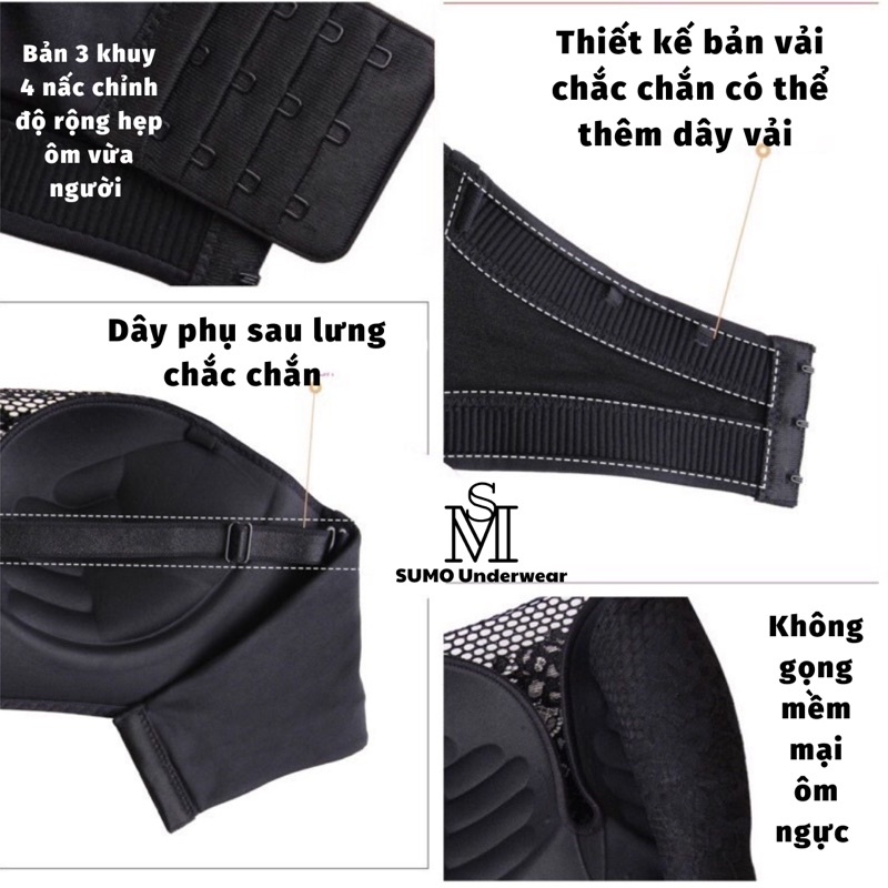 ÁO NGỰC KHÔNG DÂY, ÁO QUÂY REN CHỐNG TỤT, MÚT ĐỆM BÀN TAY ÔM NÂNG NGỰC, TẠO KHE. TẶNG KÈM DÂY VAI. HÀNG CHUẨN LOẠI 1.