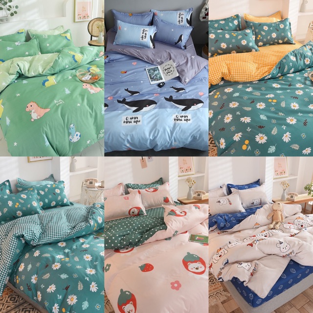 Set ga giường bedding 4 món đủ kích cỡ 1m2 1m5 1m8 2m 2