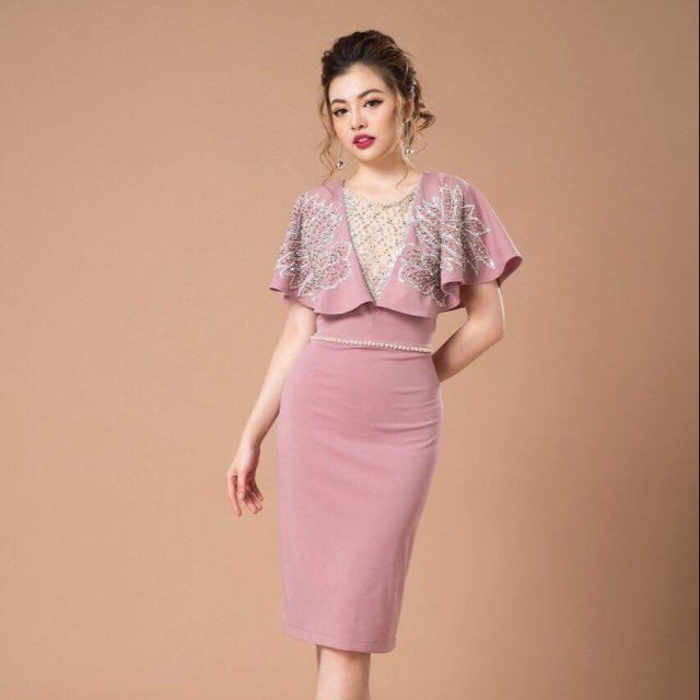 ĐẦM BODY KẾT CHIẾC LÁ TAY LOE