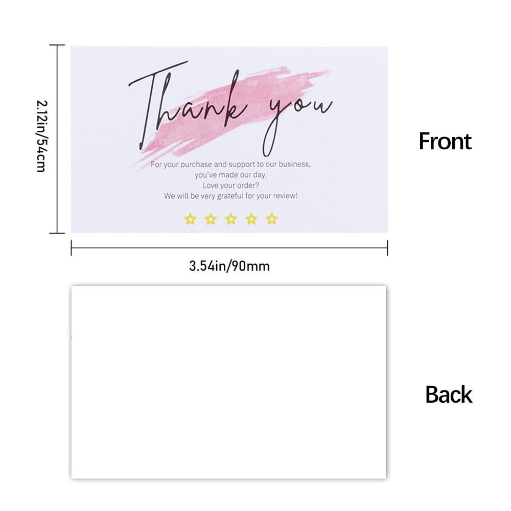 LEISURE Gói 30 Tấm Thiệp &quot;Thank You For Your Order&quot; Màu Nước Hồng