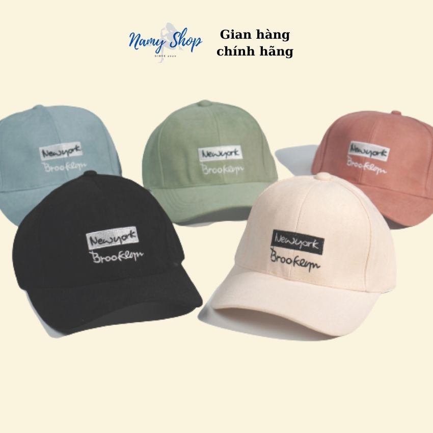 Nón kết mũ lưỡi trai thêu chữ NEWYORK chất kaki cotton cao cấp